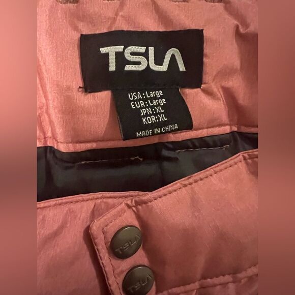 NEW TSLA Plum Winter Snow Pants Waterproof Insulated Hook Loop Waist NWT L Pink - Picture 7 of 8